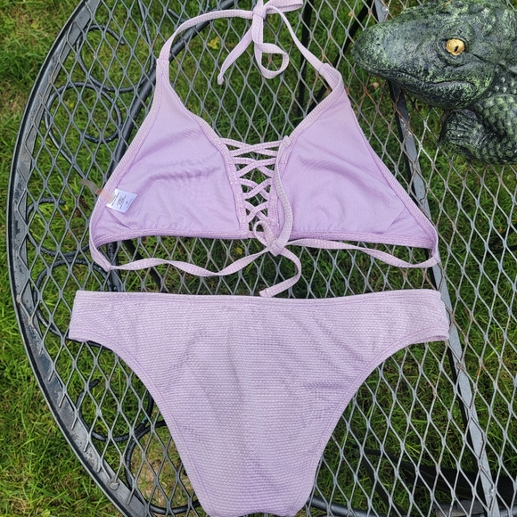 Shade & Shore periwinkle purple bikini 2 pc Sz M - Picture 4 of 10